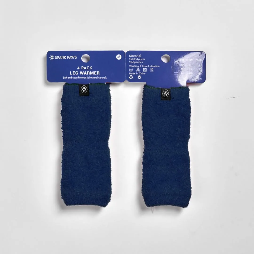 Stretchy Fleece Dog Leg Warmer Sleeves - Navy