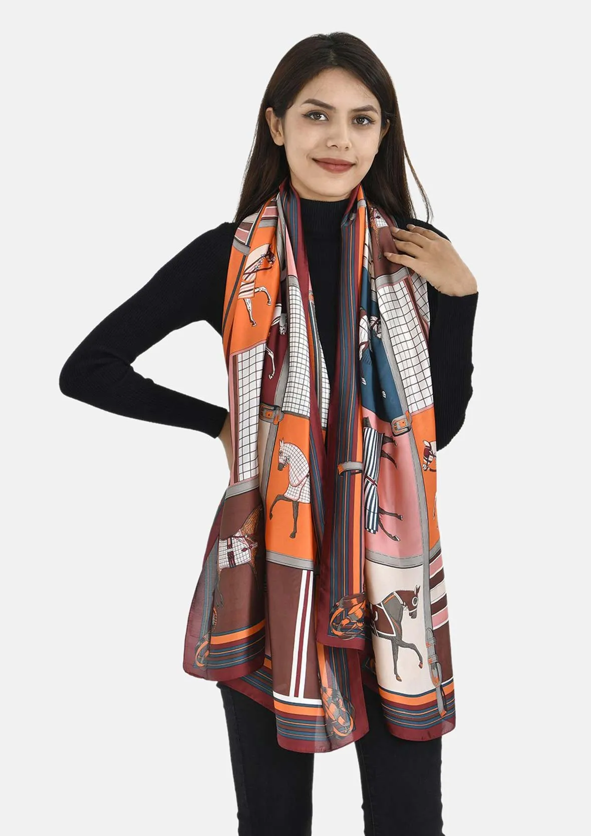 Striking Horse Print Scarf