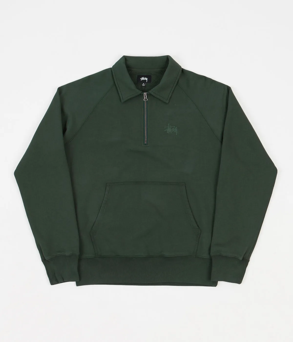 Stussy Polo Zip Fleece - Green