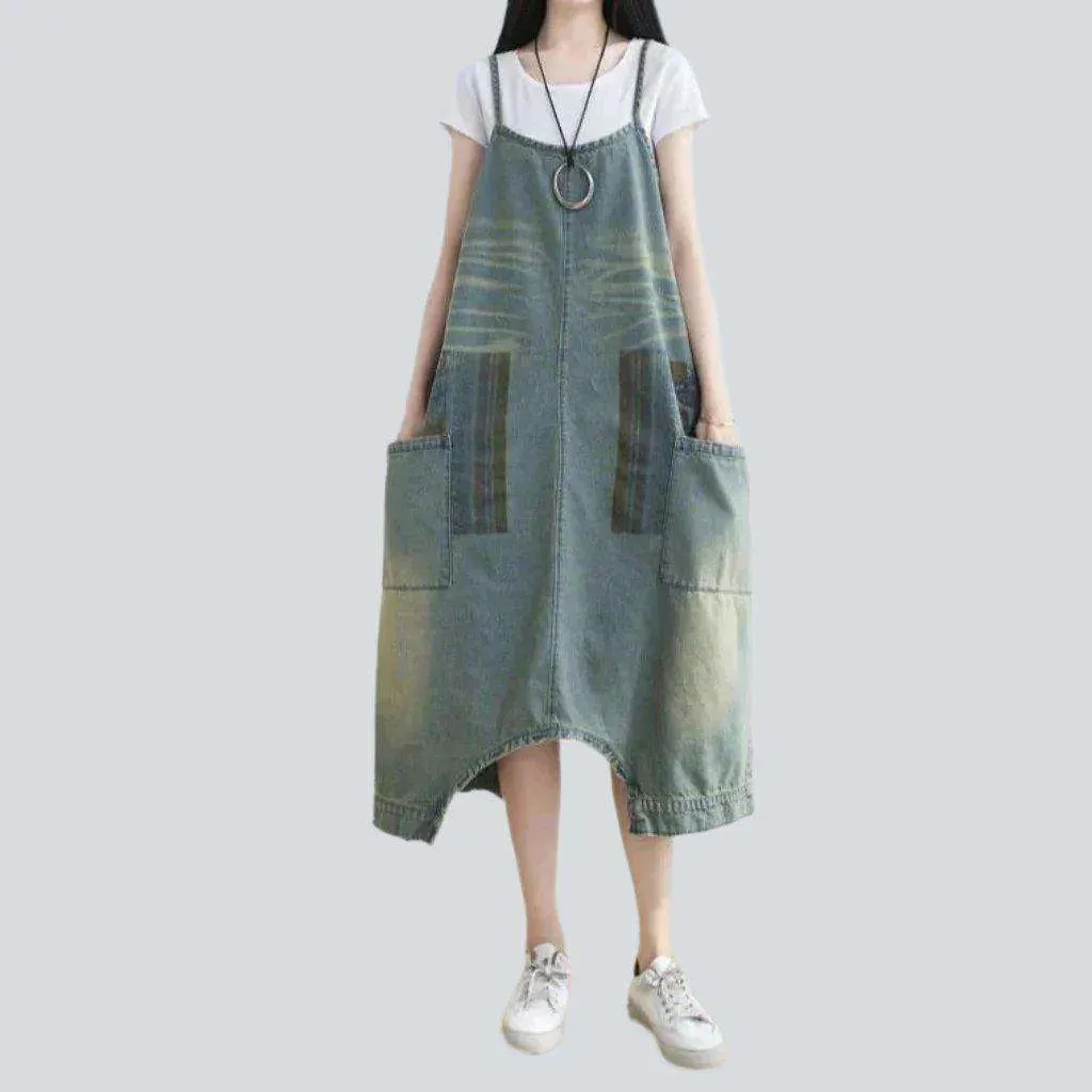 Stylish vintage overall jeans for women