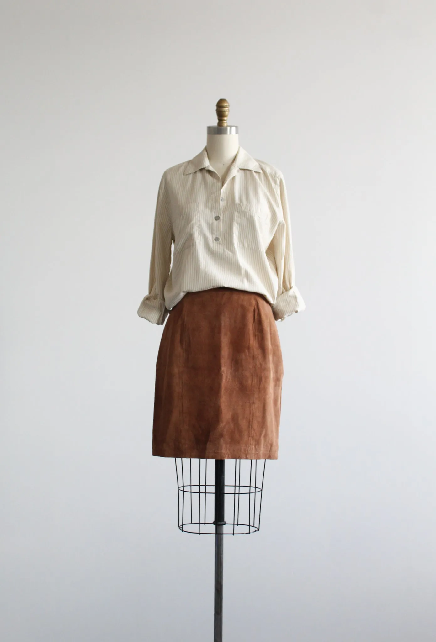 suede mini skirt