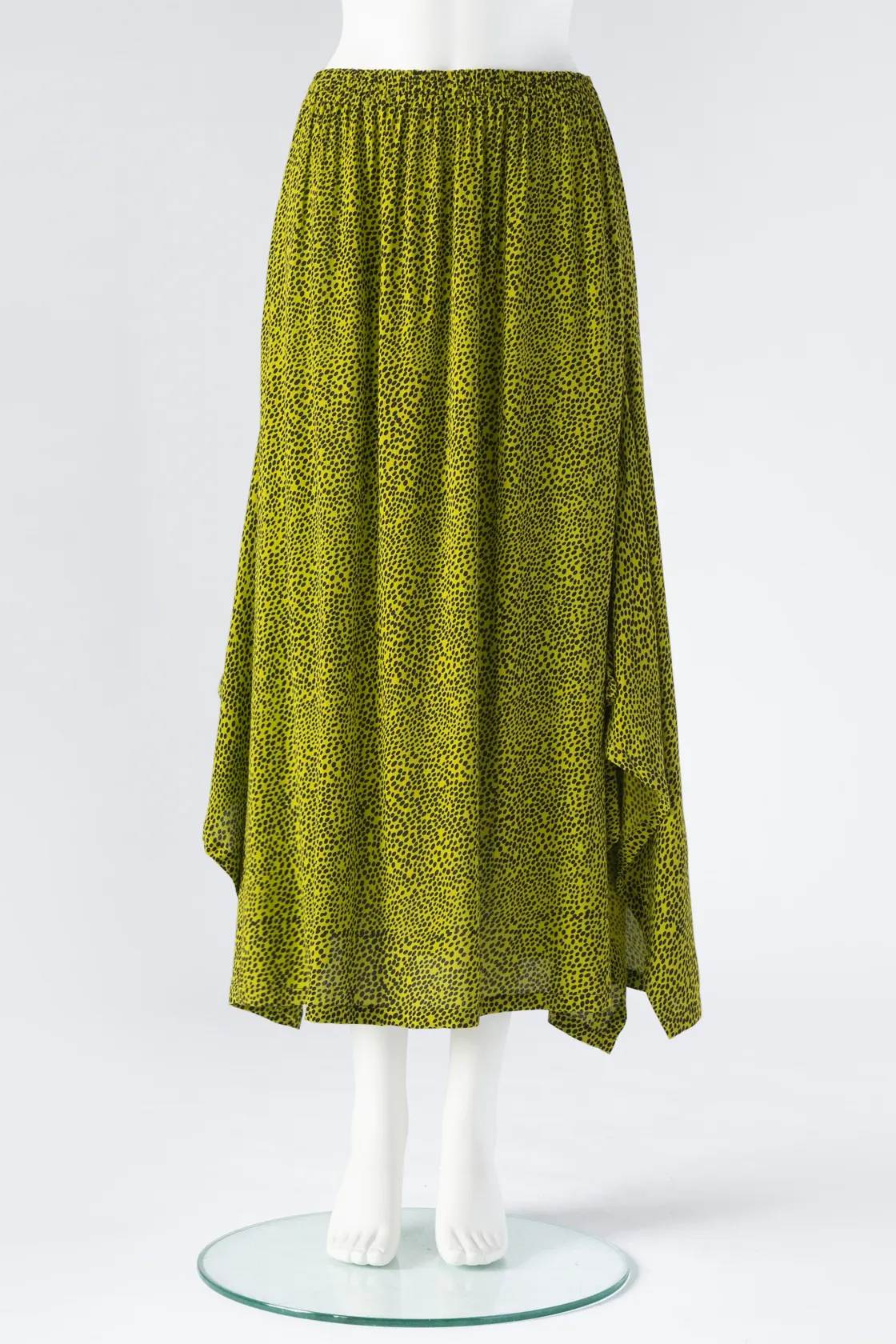 Tahiti Skirt in Lime Decimal Crinkle