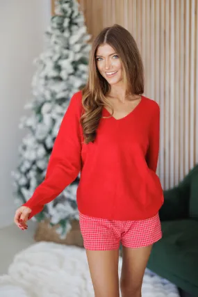 Thea Sweater-Red