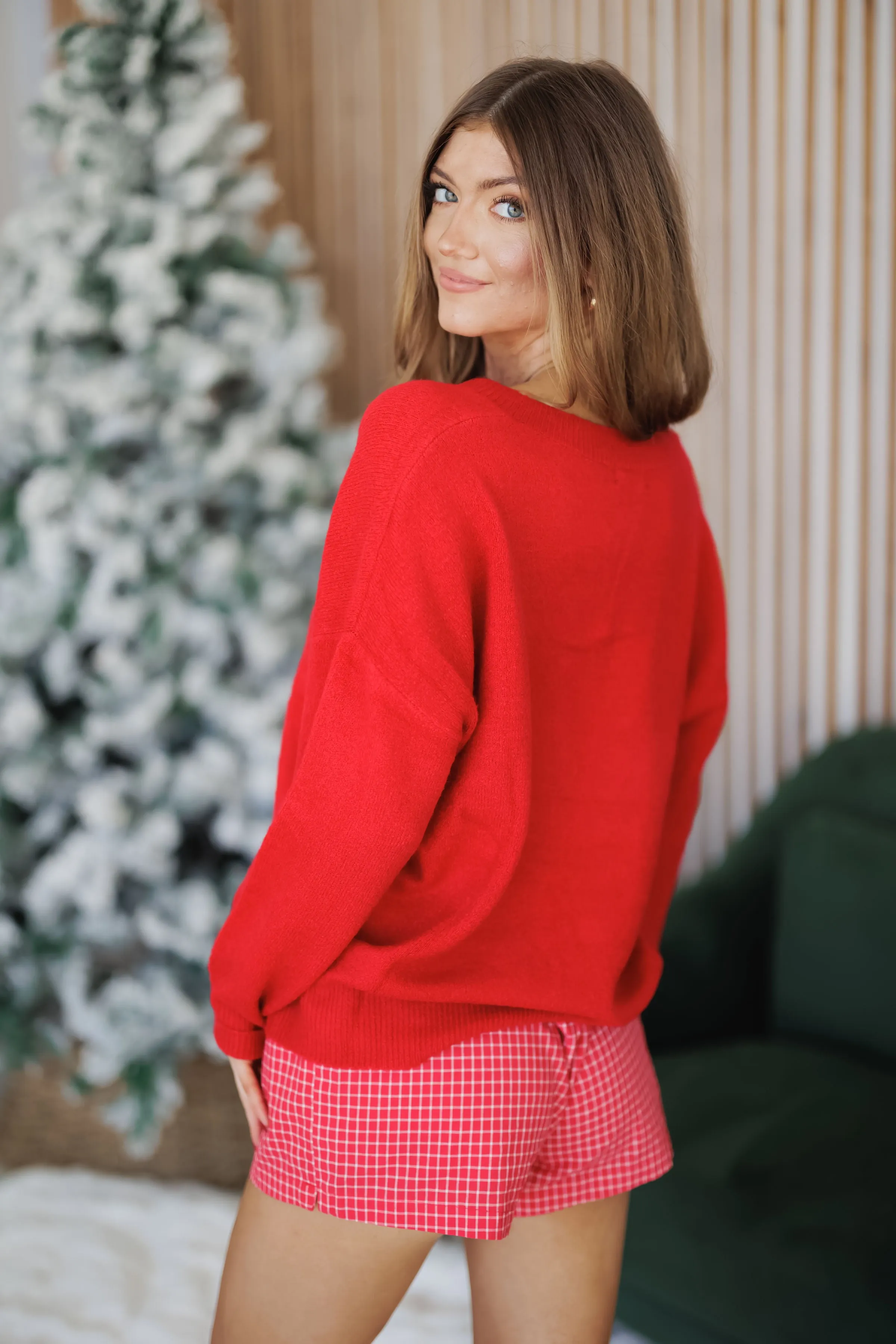 Thea Sweater-Red