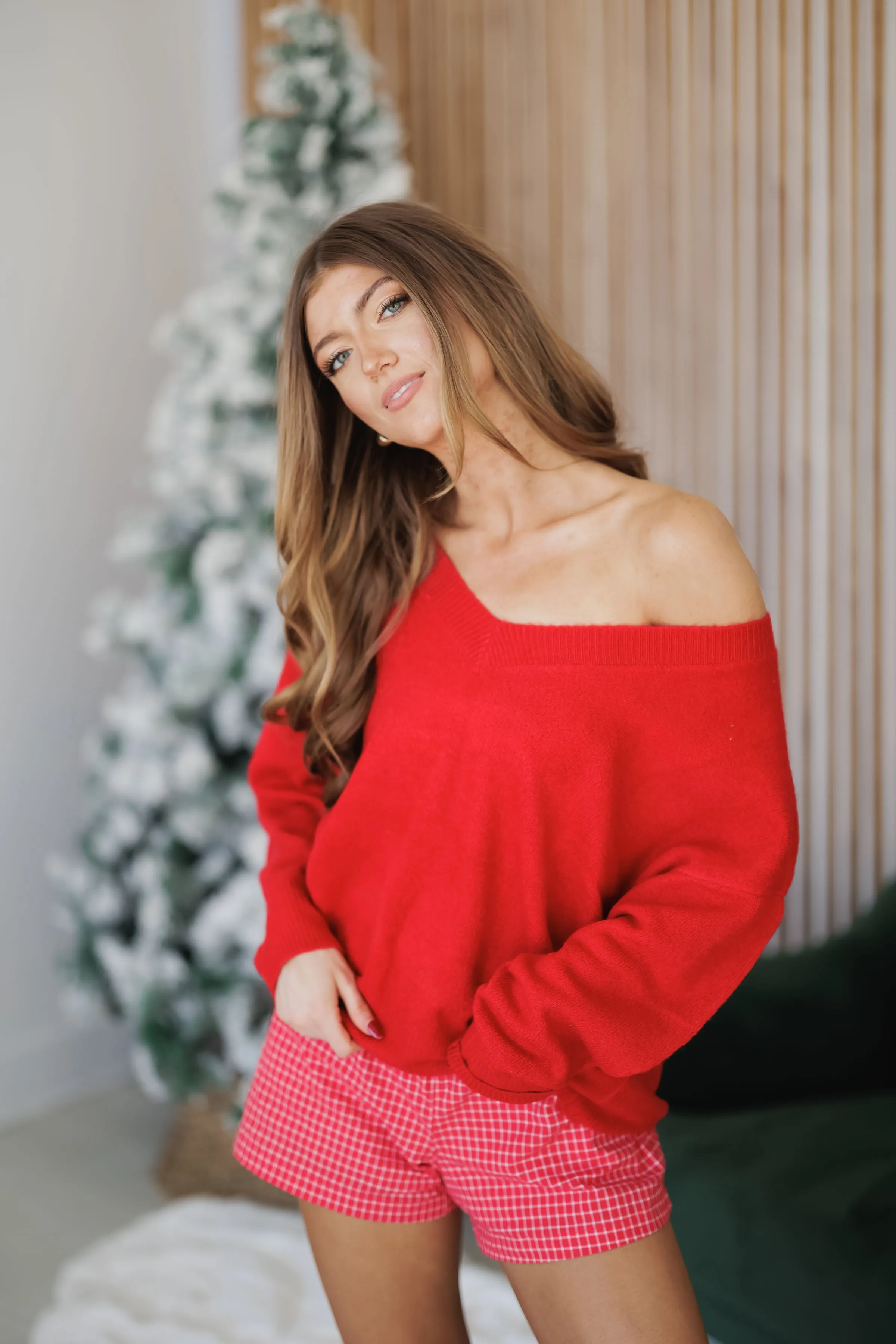 Thea Sweater-Red