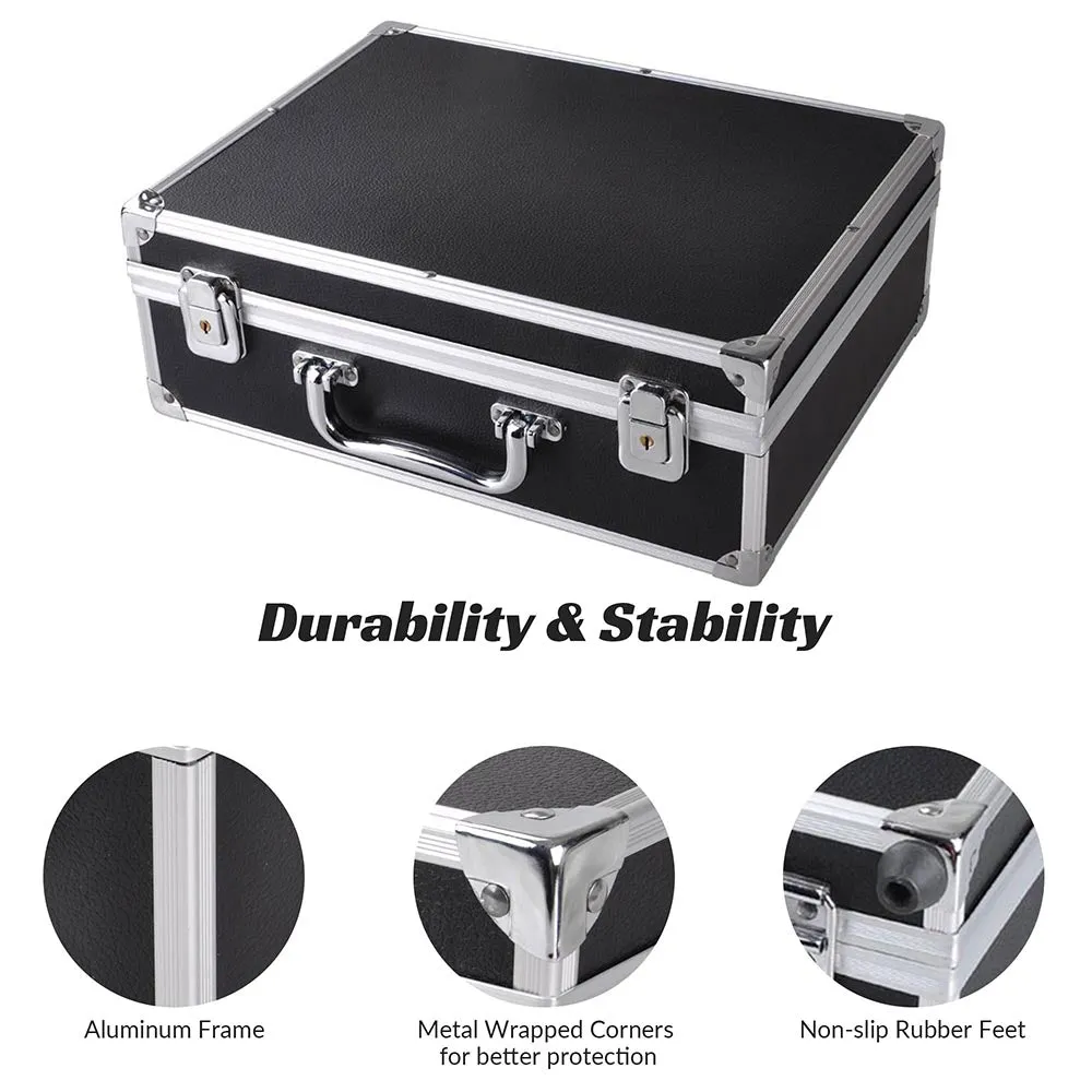 TheLAShop Professional Lockable Tattoo Case for 2 Tattoo Machines