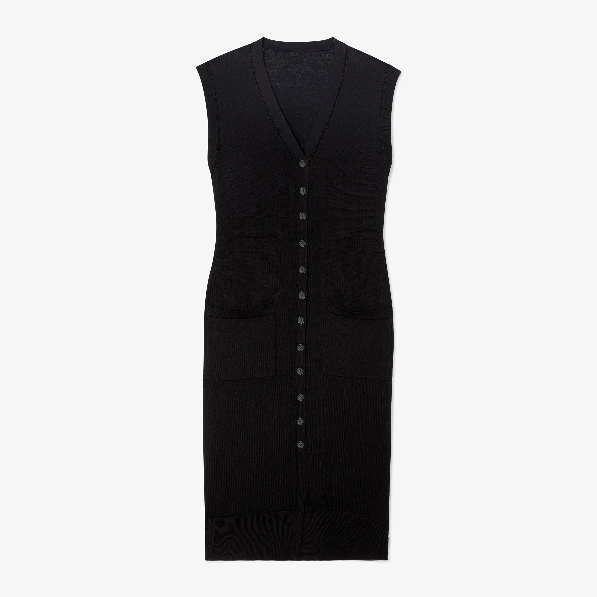 Toula Vest Dress - Cotton Silk Knit :: Black