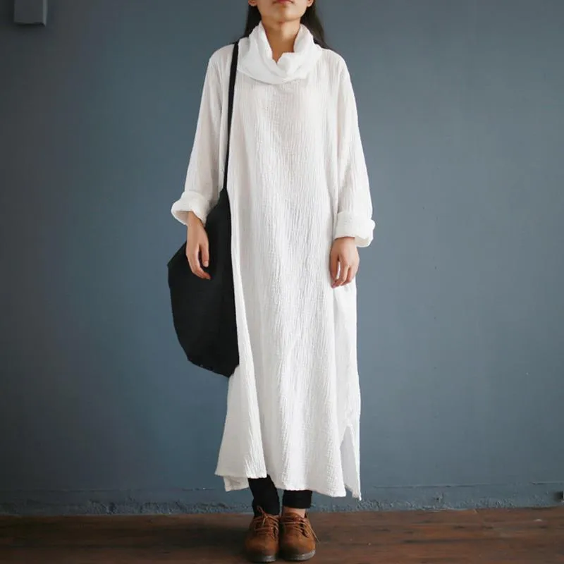 Turtleneck Cotton Dress