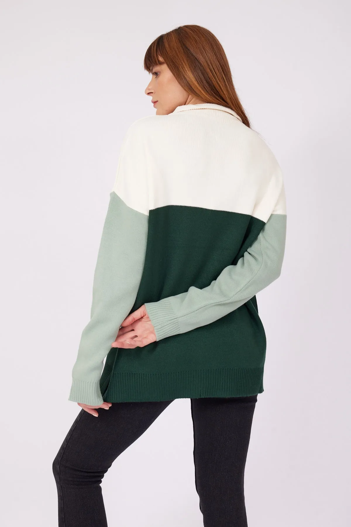 TURTLENECK ZIPPER SWEATER