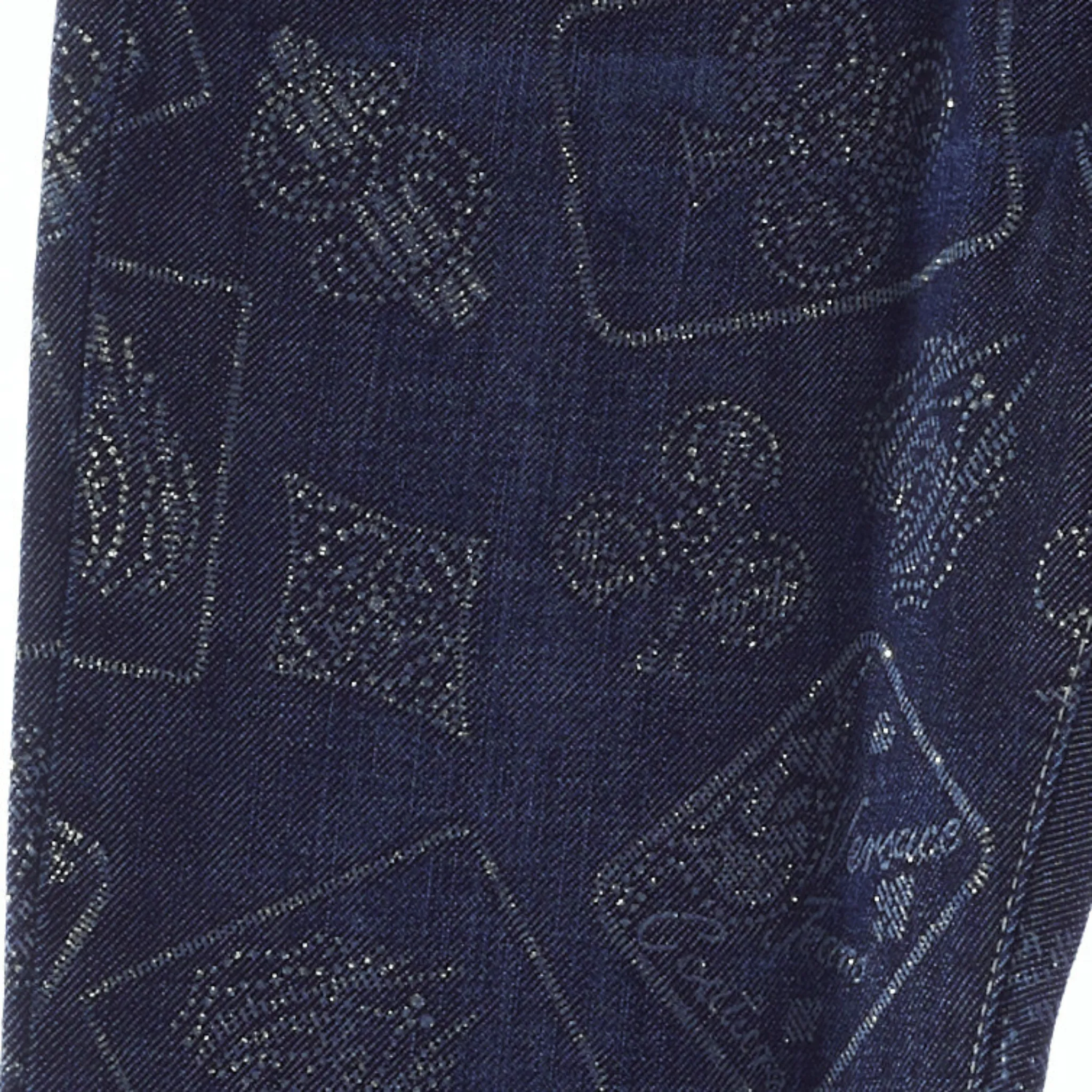 Versace Jeans Couture Denim Blue Patterned Jeans UK Size 10