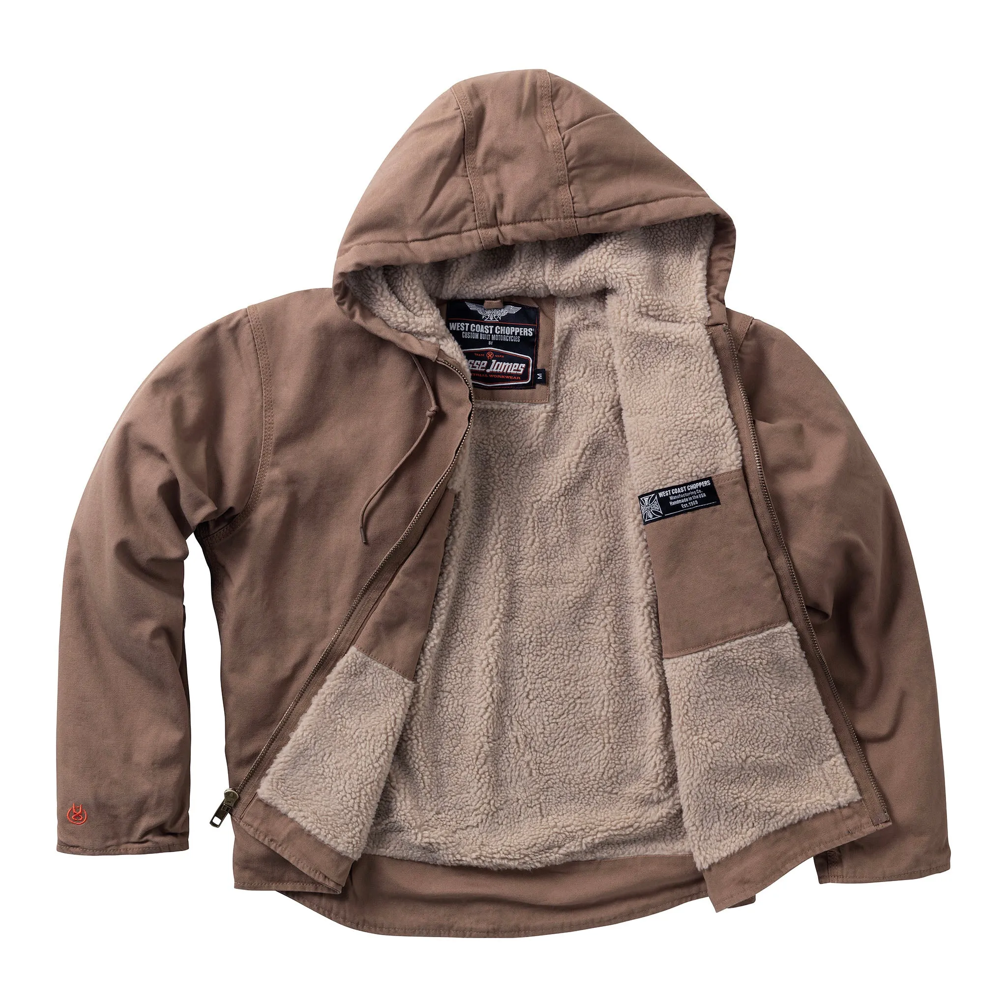 WCC SHERPA LINED HEAVY DUTY WORK JACKET - FRONTIER BROWN