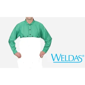 Weldas 33-6228L 9oz Green Welding Cape Sleeve Cotton FR Size LG