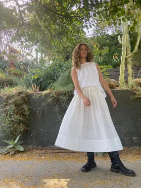 White Eyelet Skirt