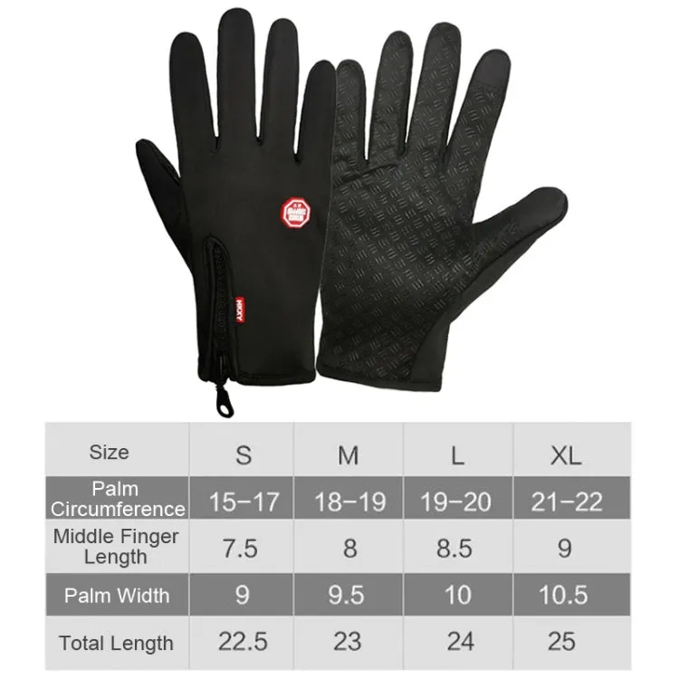 Winter Outdoor Riding Sports Waterproof Touch Screen Glove, Size: M(H041 Black)