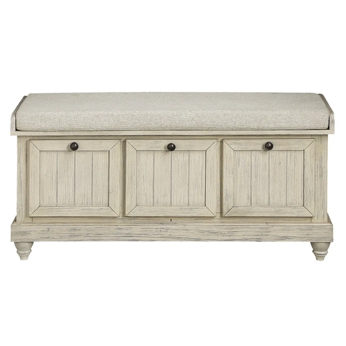 Woodwell Beige Solid Wood Rustic Bench