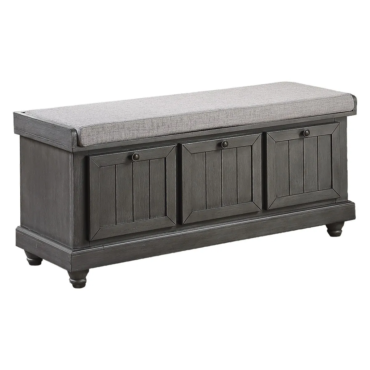 Woodwell Grey Solid Wood Rustic Bench