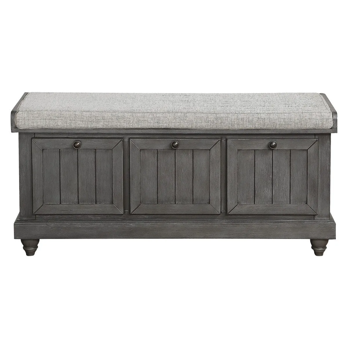 Woodwell Grey Solid Wood Rustic Bench