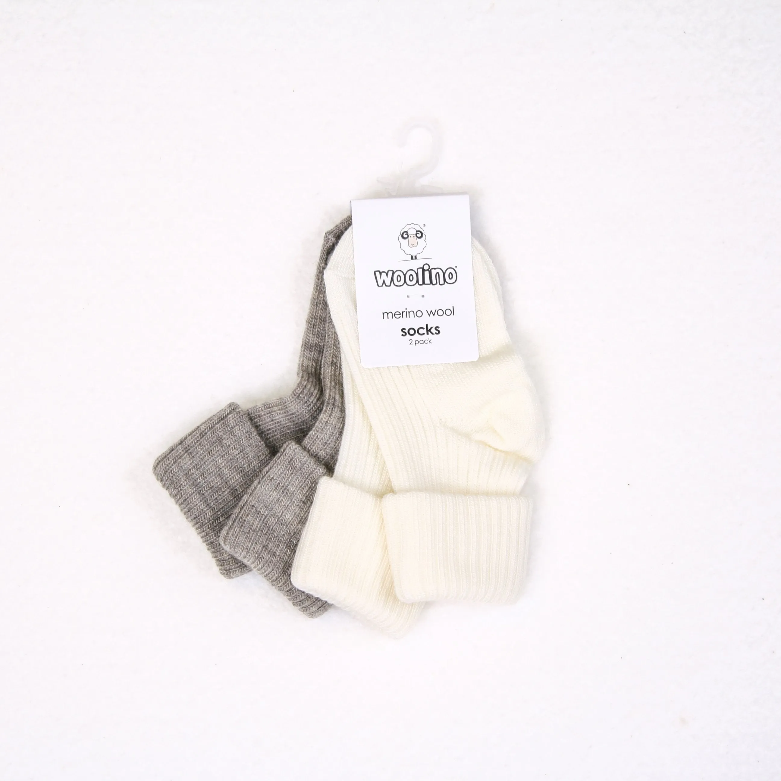 Wool Socks, Baby and Toddler, Gray & White