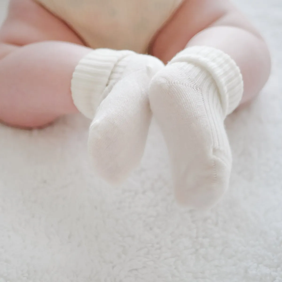 Wool Socks, Baby and Toddler, Gray & White