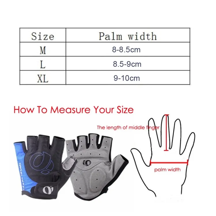 YIZIMI Anti-shock Half-finger Gloves Cycling Silicone Short Finger Gloves, Size: XL(Black Red)