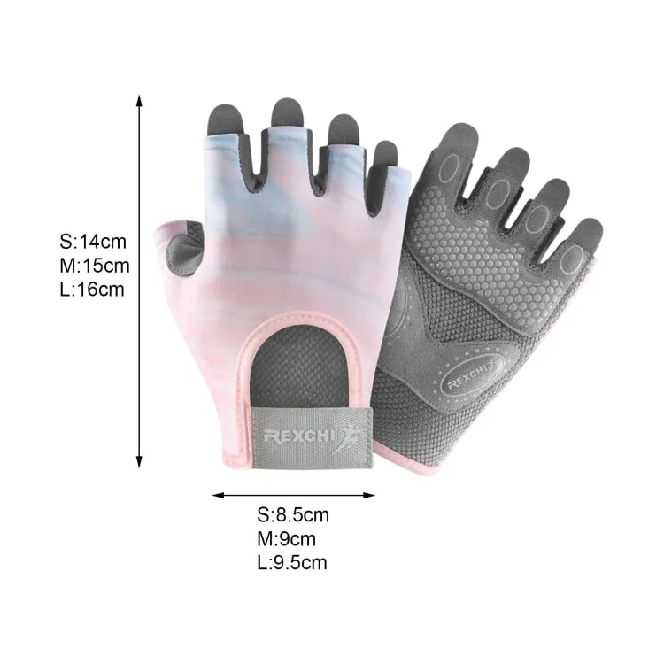 Yoga Sports Gloves Non-slip Shock-absorbing Half-finger Anti-cocoon Gloves, Size: S(Purple)