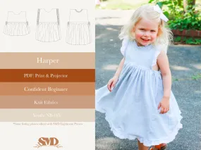 Youth Harper Top, Tunic and Dress Digital Sewing Pattern Sizes NB-16Y