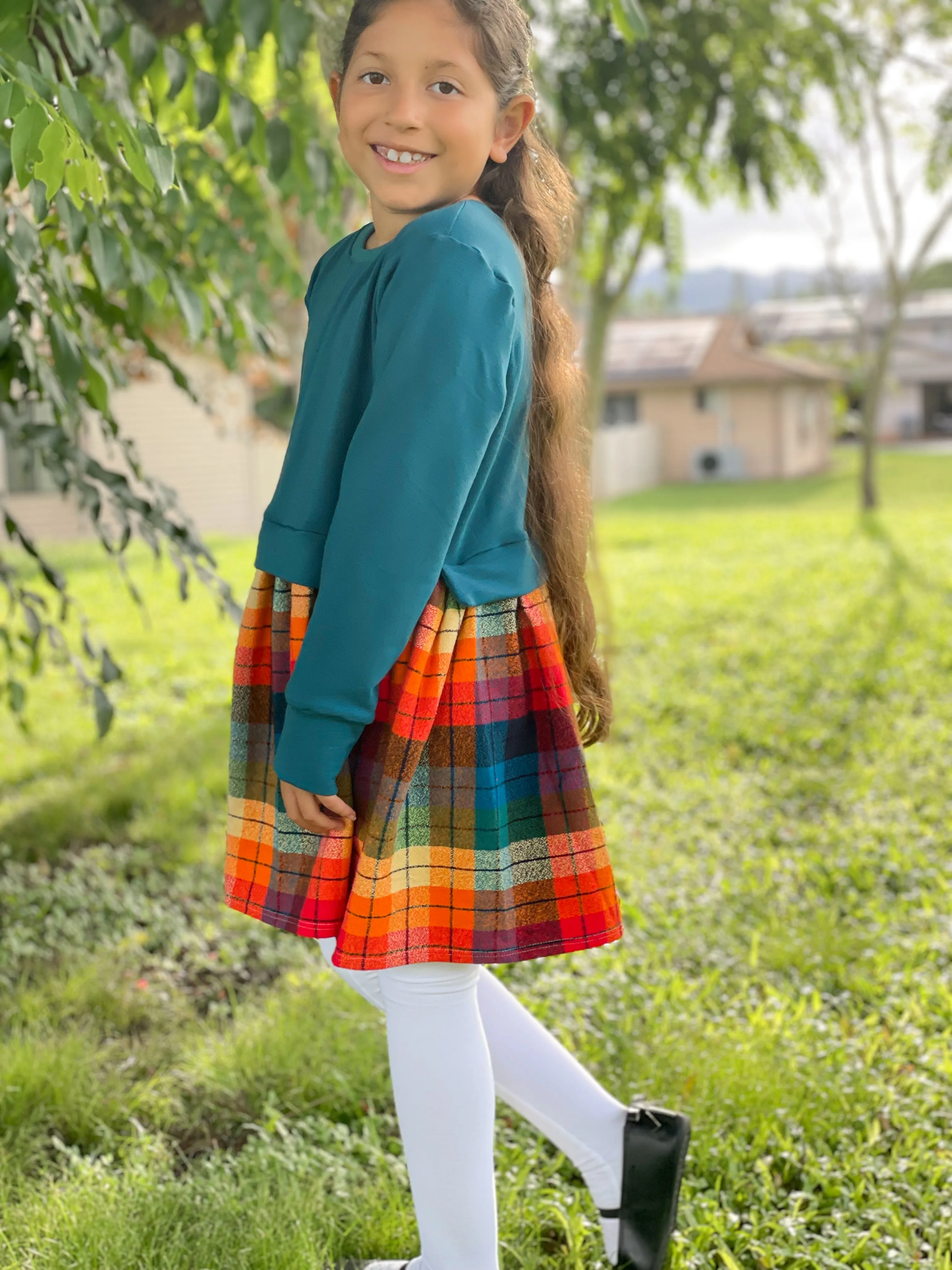 Youth Holly Sweatshirt Dress Digital Sewing Pattern Sizes NB-16Y