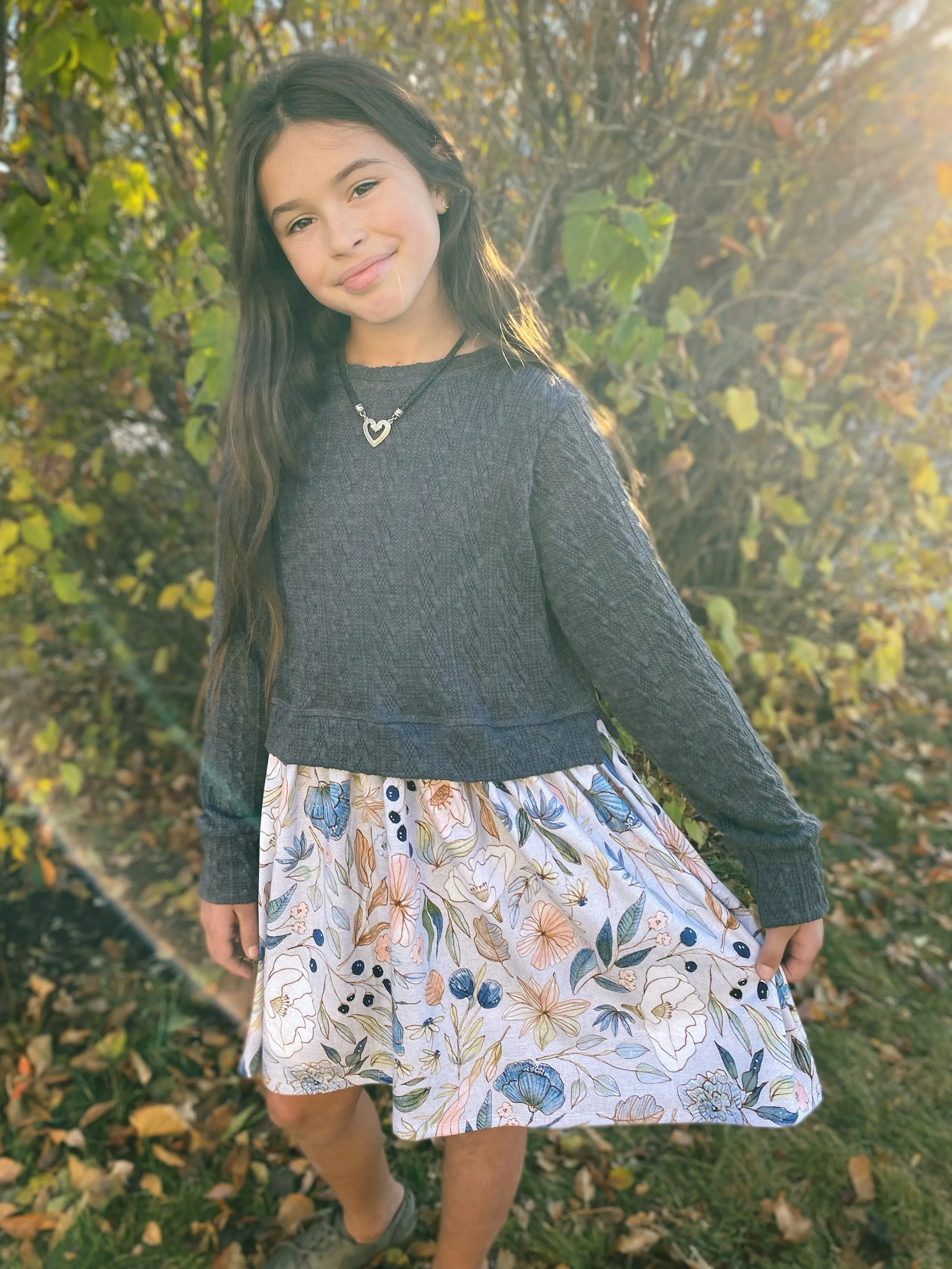 Youth Holly Sweatshirt Dress Digital Sewing Pattern Sizes NB-16Y