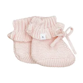 Ziggy Lou Textured Chunky Knit Booties - Primrose Frill